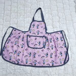 Minnie Mouse Kids Pink White Stripe Apron with Front Pocket